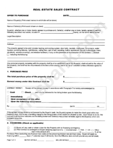 Professional Real Estate Installment Sales Contract Template
