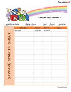 Professional Sign In And Sign Out Sheet Template Pdf