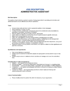 Best Admin Assistant Employment Contract Template Pdf Example