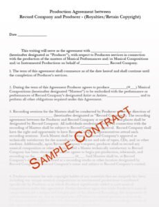 Best Agency Of Record Contract Template Excel