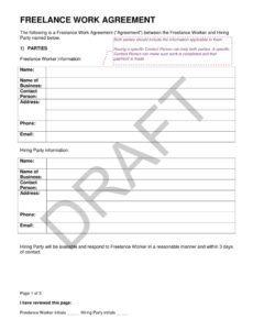 Best Contract For Freelance Work Template Doc Example