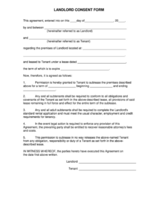 Best Contract For Tenants From Landlord Template  Example