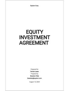 Best Gift Of Equity Purchase Contract Template Doc