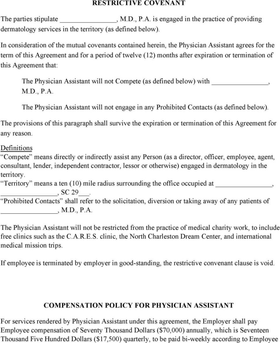 Chiropractic Assistant Employment Contract Template Doc Sample