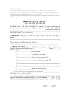 Commercial Real Estate Purchase Contract Template  Example