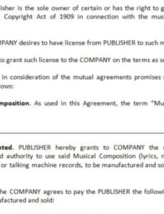 Costum Agency Of Record Contract Template Word