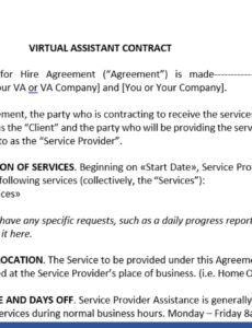 Editable Administrative Assistant Employment Contract Template Word