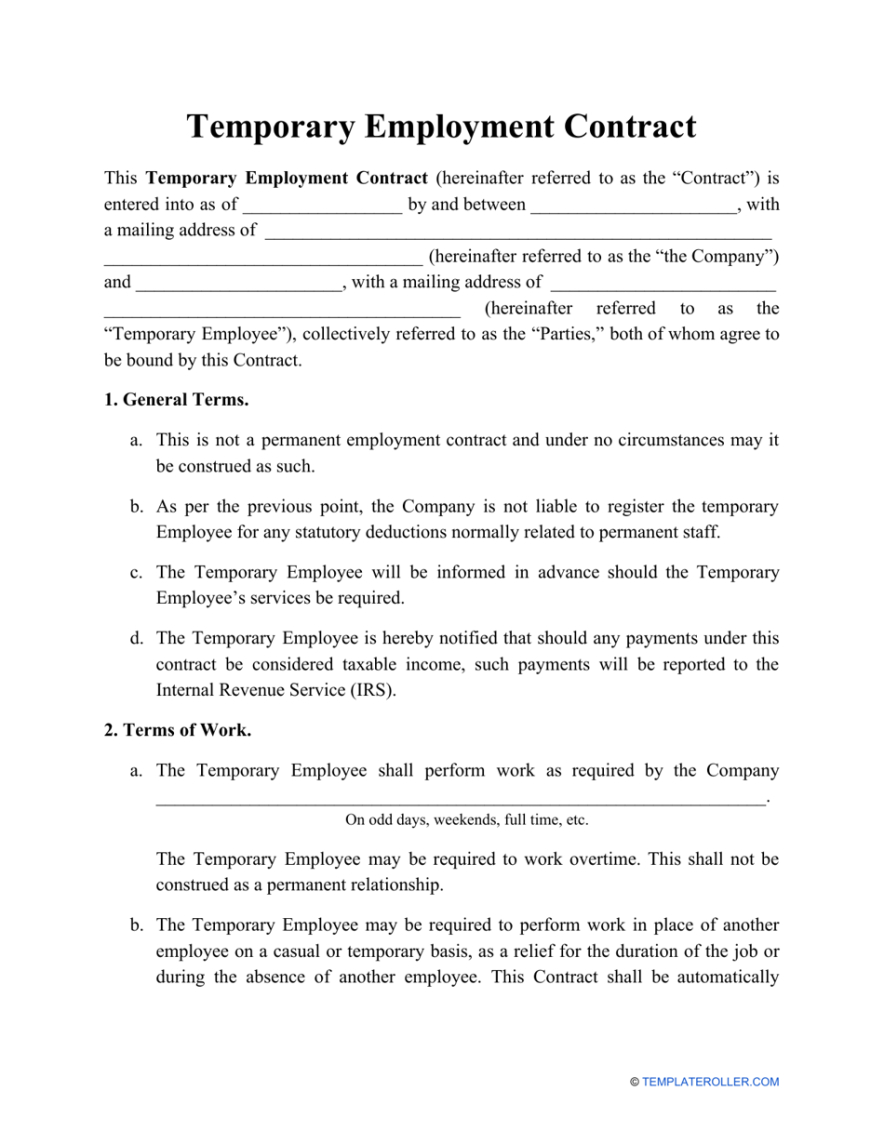 Editable Assistant Accountant Employment Contract Template Pdf