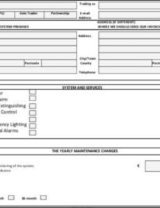 Editable Fire Alarm Maintenance Contract Template Doc Sample