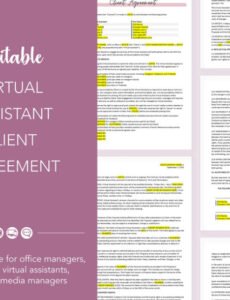 Editable Sales Assistant Contract Template Doc