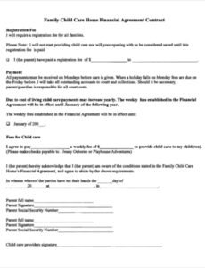 Free Adult Child Living At Home Contract Template Word Example