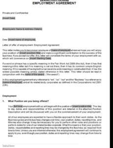 Free Assistant Accountant Employment Contract Template Doc Example