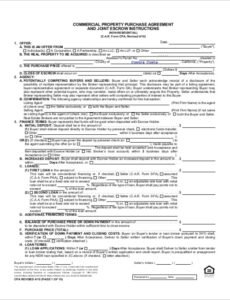 Free Commercial Real Estate Purchase Contract Template Word Example