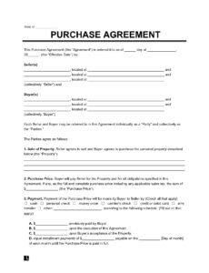 Free Contract For Sale Of Goods Template  Example