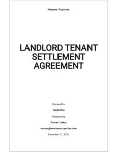 Free Contract For Tenants From Landlord Template
