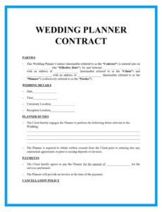 Free Corporate Event Planning Contract Template Doc Example