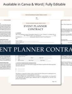 Free Corporate Event Planning Contract Template Pdf Sample