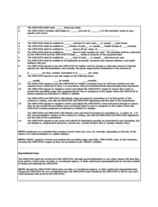 Free Live In Caregiver Employment Contract Template Word Example