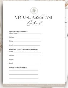 Free Sales Assistant Contract Template Excel