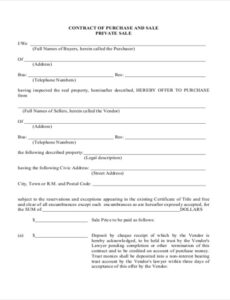 Land For Sale By Owner Contract Template  Sample