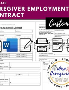 Live In Caregiver Employment Contract Template Word Example