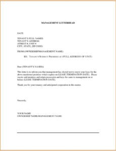Non Renewal Of Employment Contract Letter Template Word Example