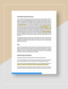 Printable Contract For Sale Of Goods Template
