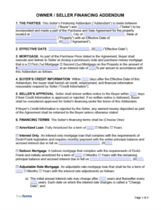 Printable Home Sale By Owner Contract Template Doc Example
