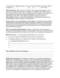 Printable Land For Sale By Owner Contract Template Pdf