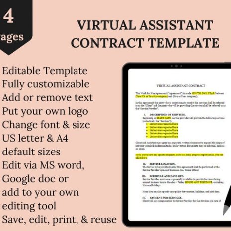 Printable Personal Assistant Employment Contract Template Doc
