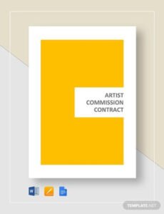 Professional 50 Sales Comission From Art Contract Template  Sample