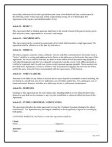 Professional Assistant Accountant Employment Contract Template  Sample