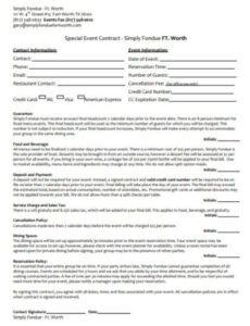 Professional Corporate Event Planning Contract Template Word