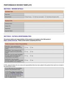 Best It Employee Performance Review Template Pdf