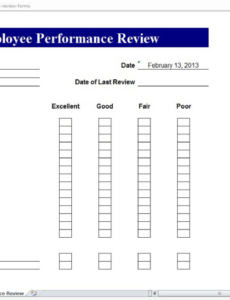 Best Restaurant Employee Performance Review Template  Example