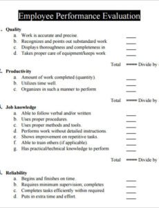 Best Self Appraisal Performance Review Template Doc