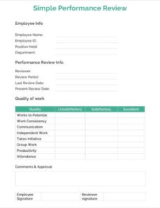 Costum Graphic Designer Performance Review Template Pdf