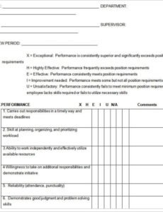 Costum Office Manager Performance Review Template Word Sample