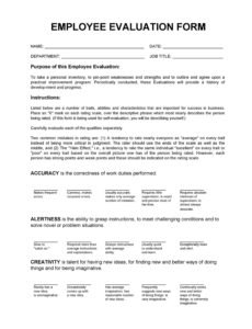 Costum Performance Review Template For Administrative Assistant Excel