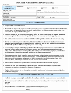 Editable Medical Office Performance Review Template Doc Sample