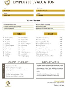 Free Medical Office Performance Review Template Word Example