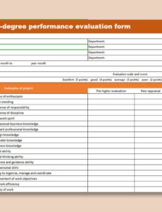 Free Monthly Employee Performance Review Template Excel Example