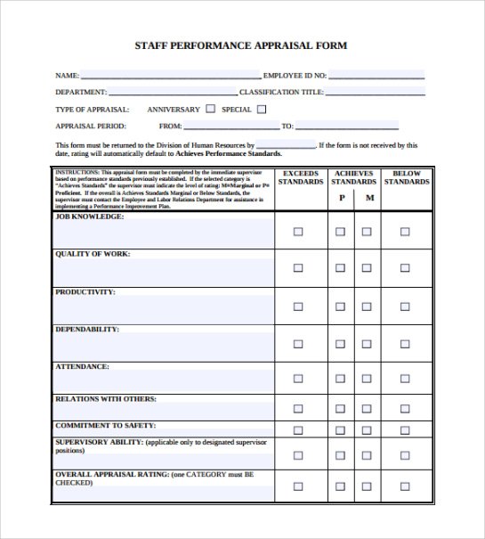 Free Office Manager Performance Review Template Pdf