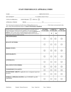 Free Performance Review Template For Administrative Assistant Pdf