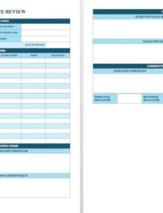 Free Sales Staff Performance Review Template Excel Example