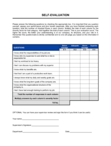 Medical Receptionist Performance Review Template Doc