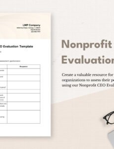 Nonprofit Employee Performance Review Template Pdf Sample