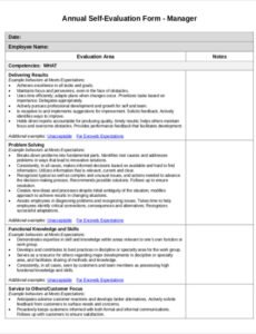 Printable Home Depot Performance Review Template Excel Example