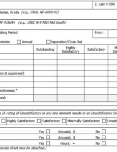 Printable It Employee Performance Review Template Pdf Example