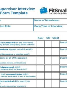 Printable Operations Manager Performance Review Template Pdf Example